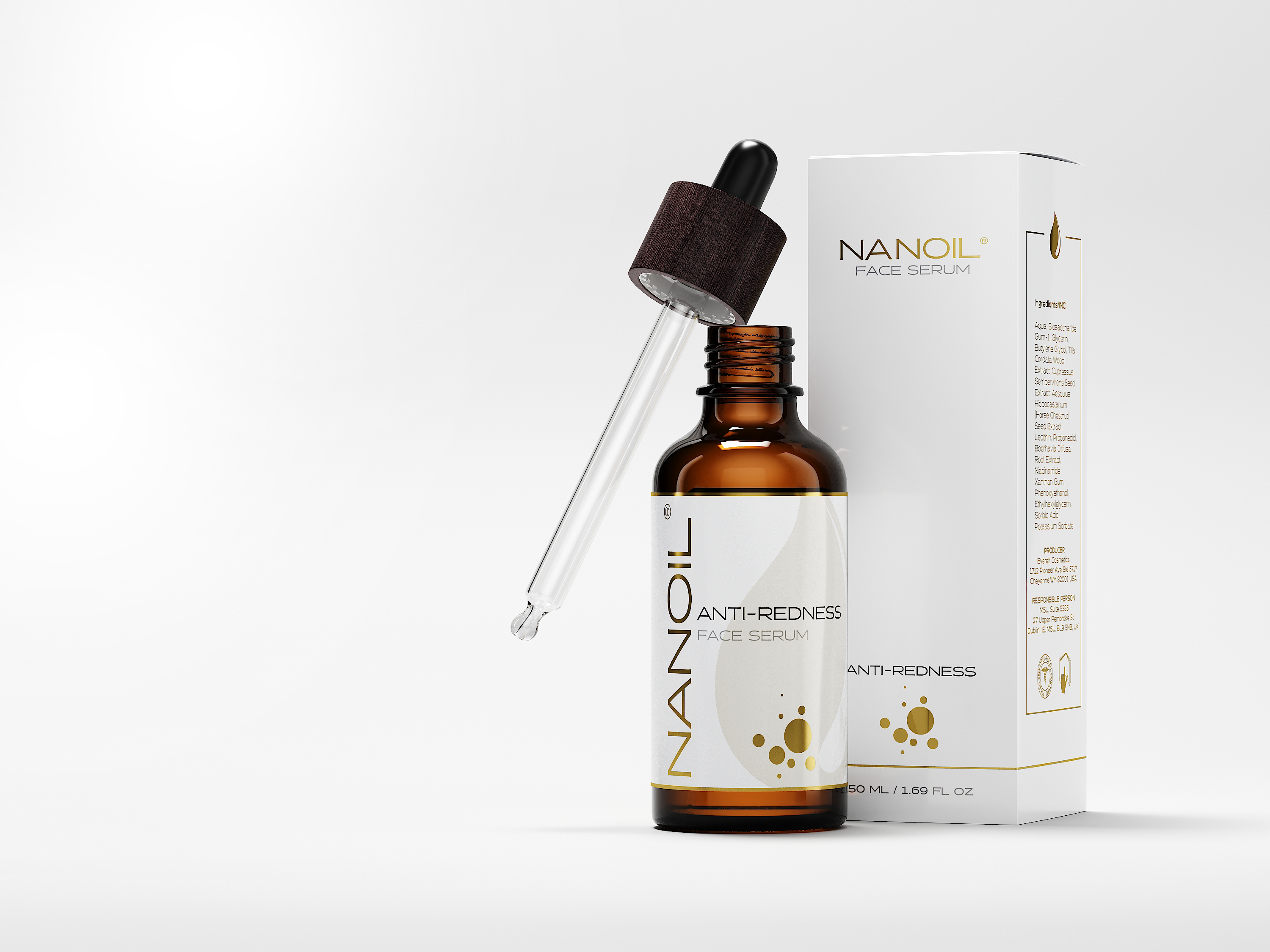 Nanoil hydrating serum for couperose skin